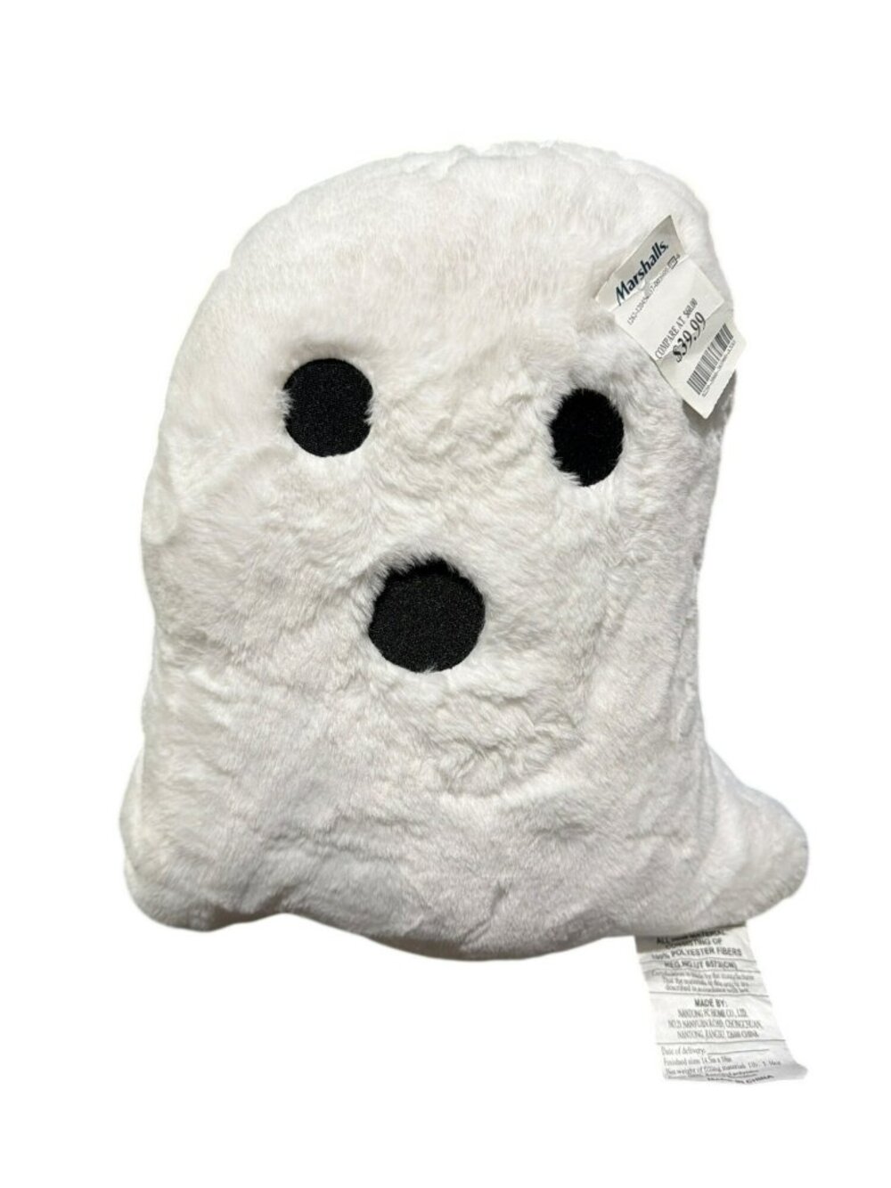 Ghost-Shaped Plush Pillow Halloween Decor